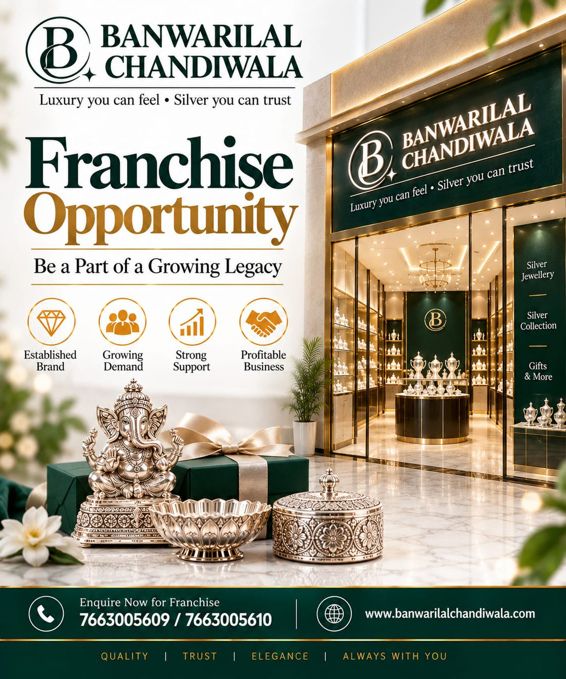 Silver Jewellery Franchise Opportunity: Start Your Business with Banwarilal Chandiwala