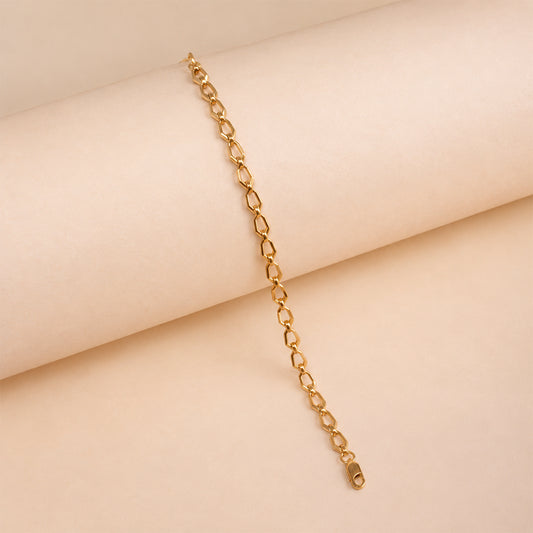 Hammered Geometric Open-Link Bracelet